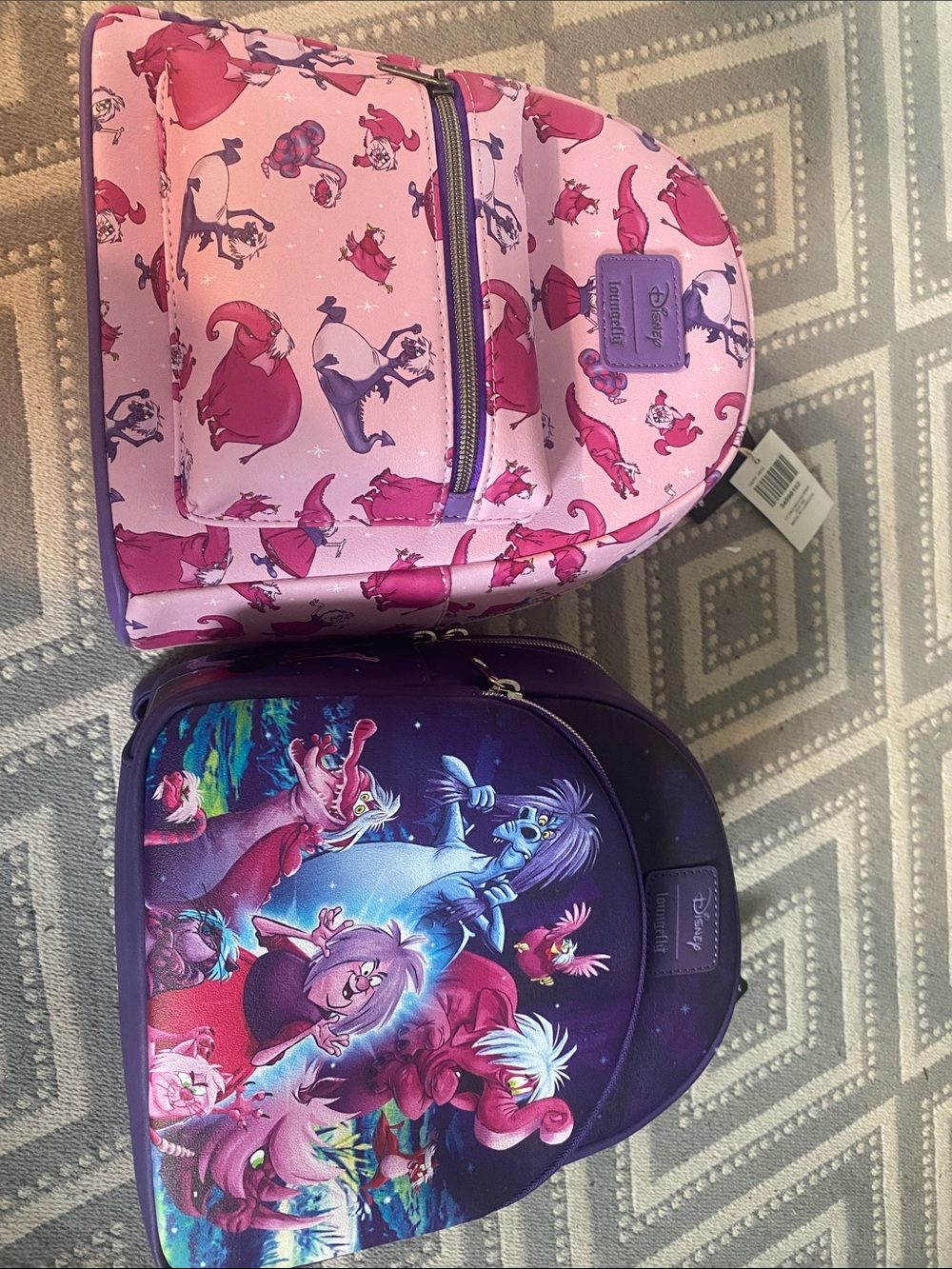 TWO Sword and the stone loungefly Disney backpack